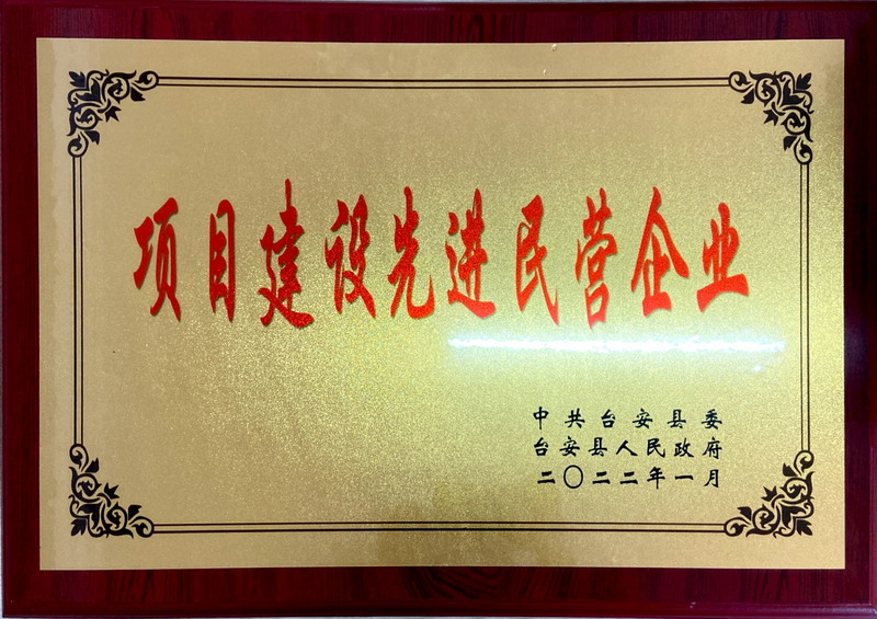 項目建設(shè)先進(jìn)民營企業(yè)